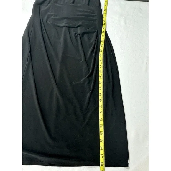 Lauren Ralph Lauren Womens 12 Dress Ruched Side Black Cowl Neck - Picture 5 of 7